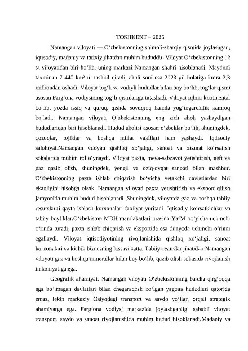 Ko’p qatlamli devor konstruksiyani qish va yoz sharoitiga loyihalash (Namangan) 2