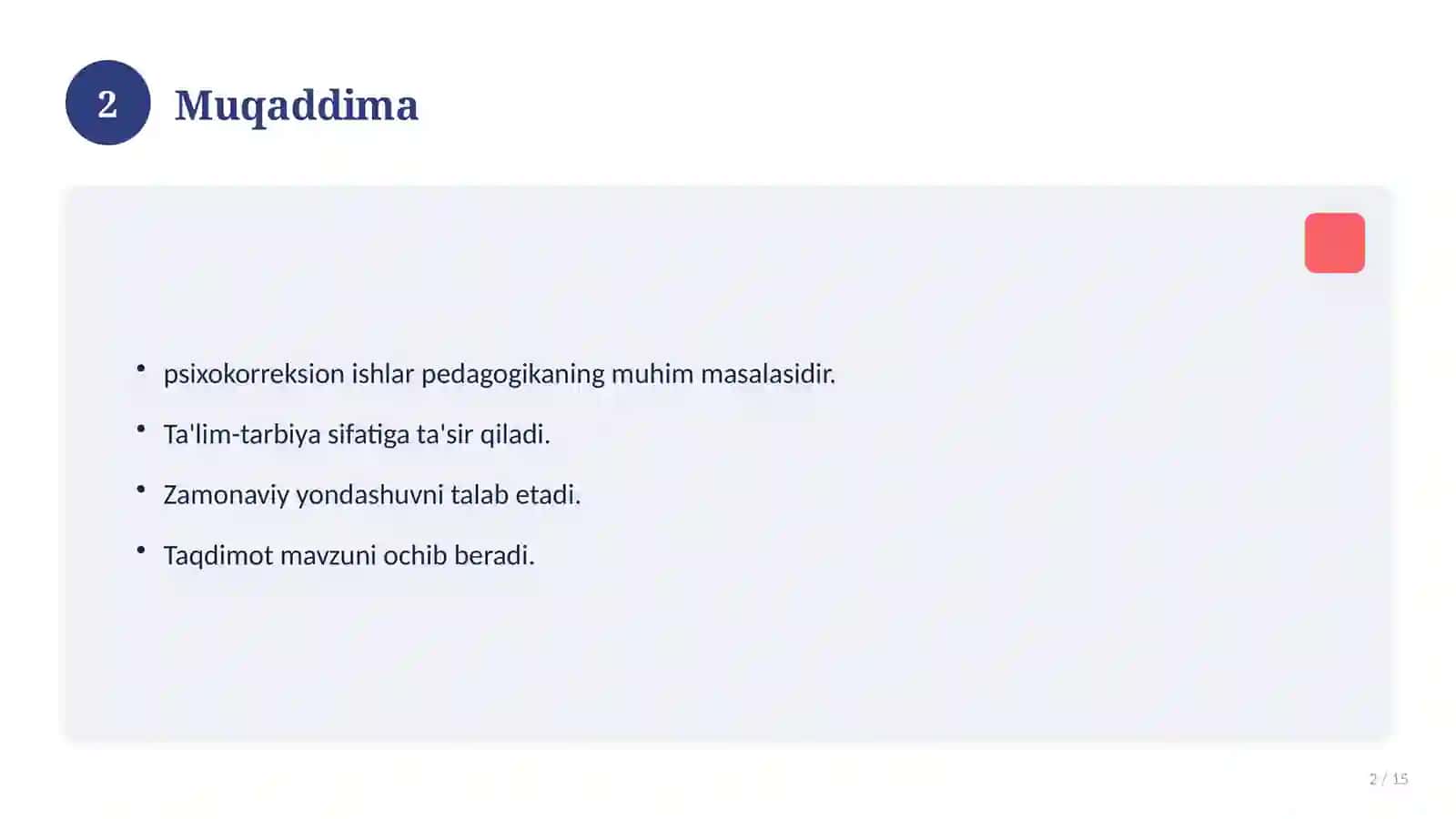 Nutqida nuqsoni bo'lgan bolalar bilan psixokorreksion ishlar metodologiyasi 2