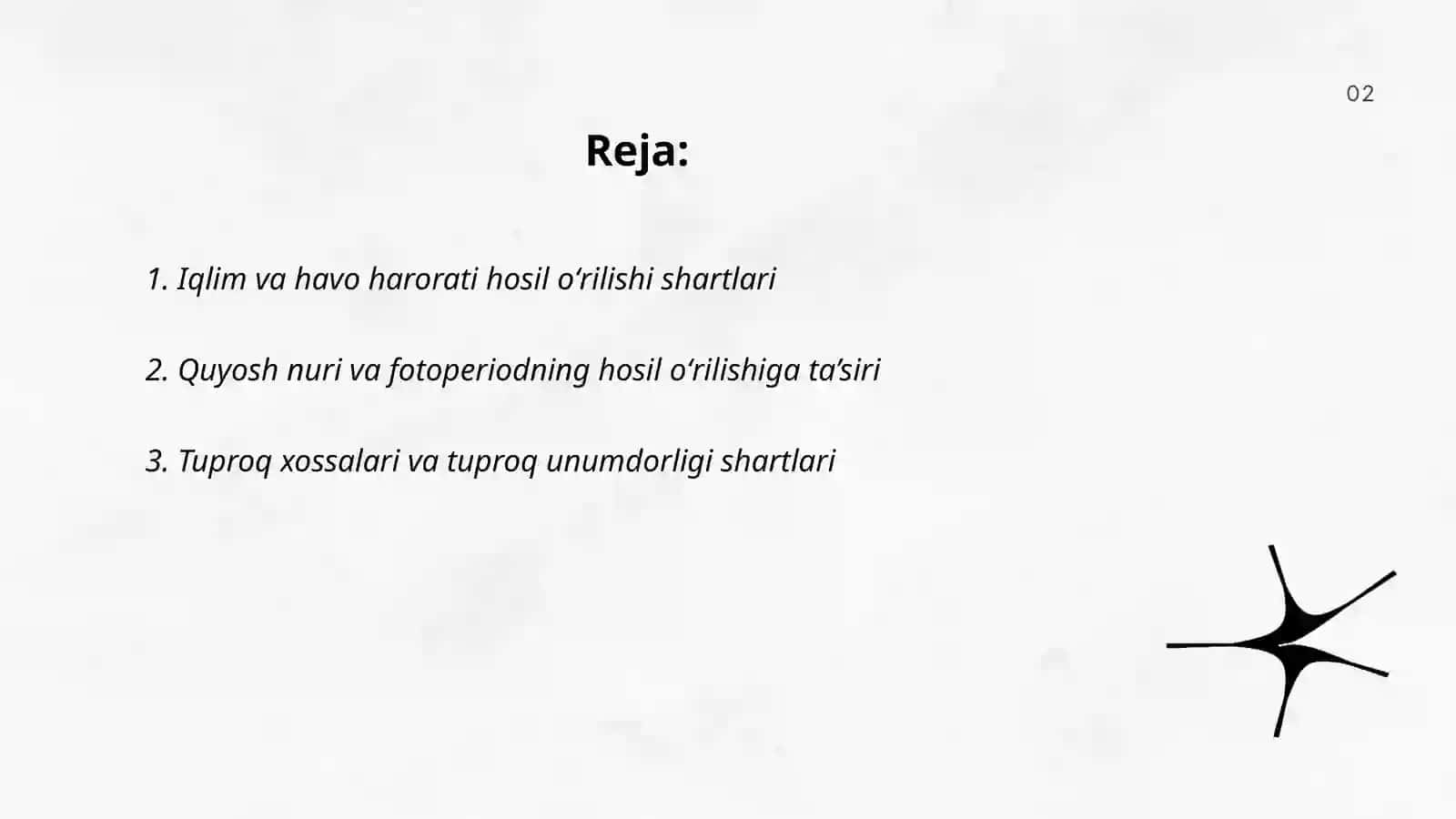 Hosila oʻrilishlarni hosil qilish shartlari 2