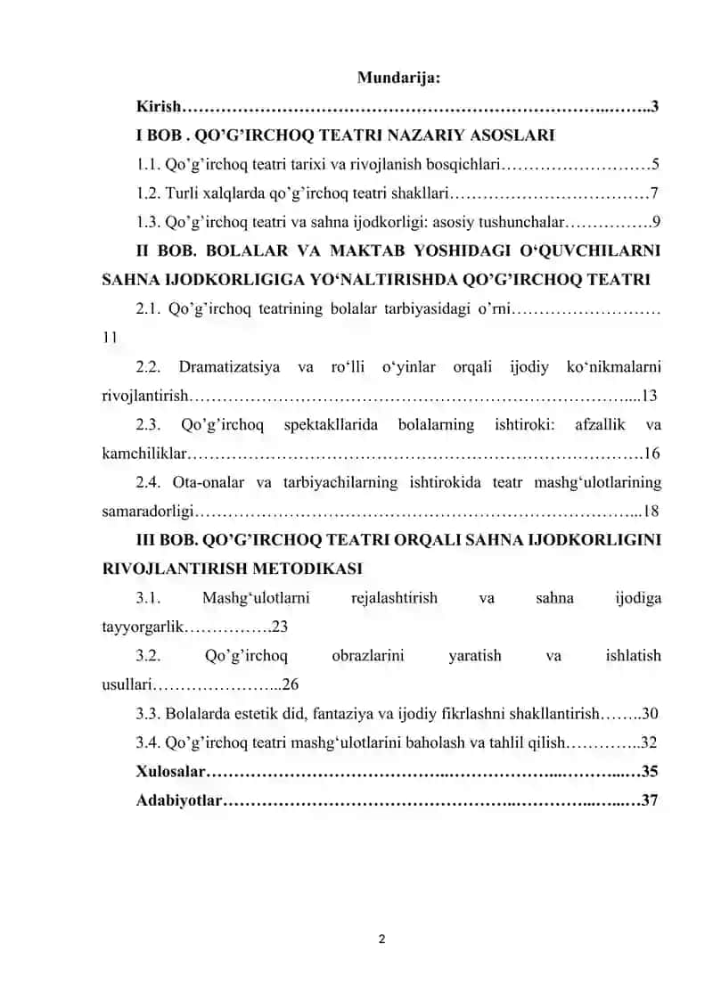 Qo’g’irchoq teatri orqali sahna ijodkorligini rivojlantirish 2