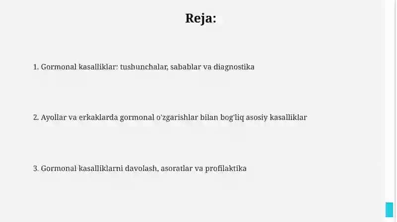 Garmonal o‘zgarishlar sababidan kelib chiquvchi kasalliklar 2