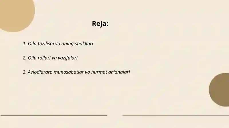 Oila tuzilishi va uning shakllari 2
