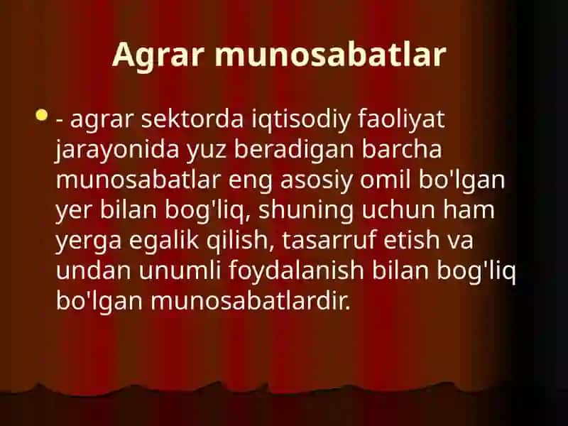 Agrar Munosabatlar 2