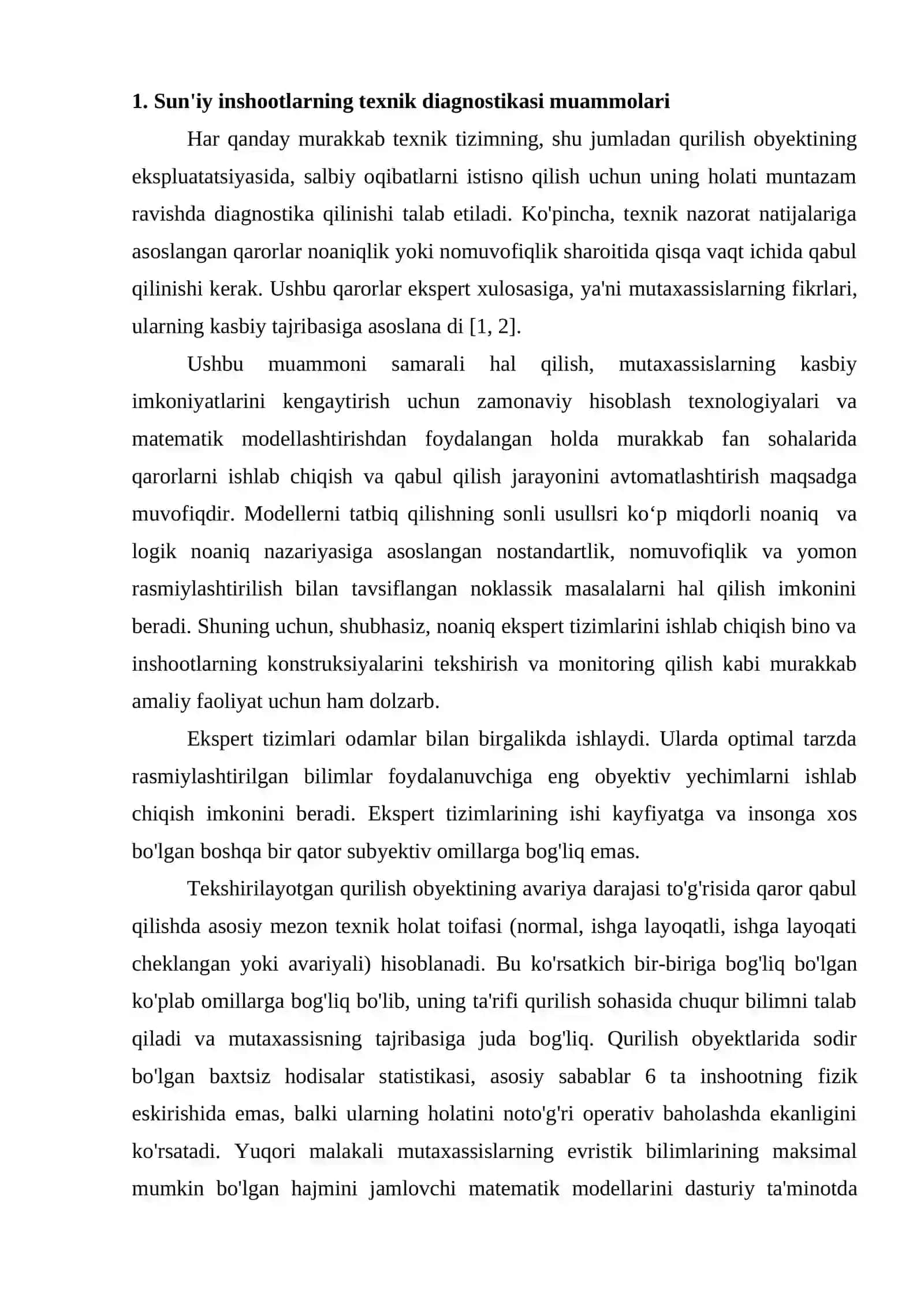 Ko‘priklar texnik diagnostikasining maqsad, vazifa va usullari 2