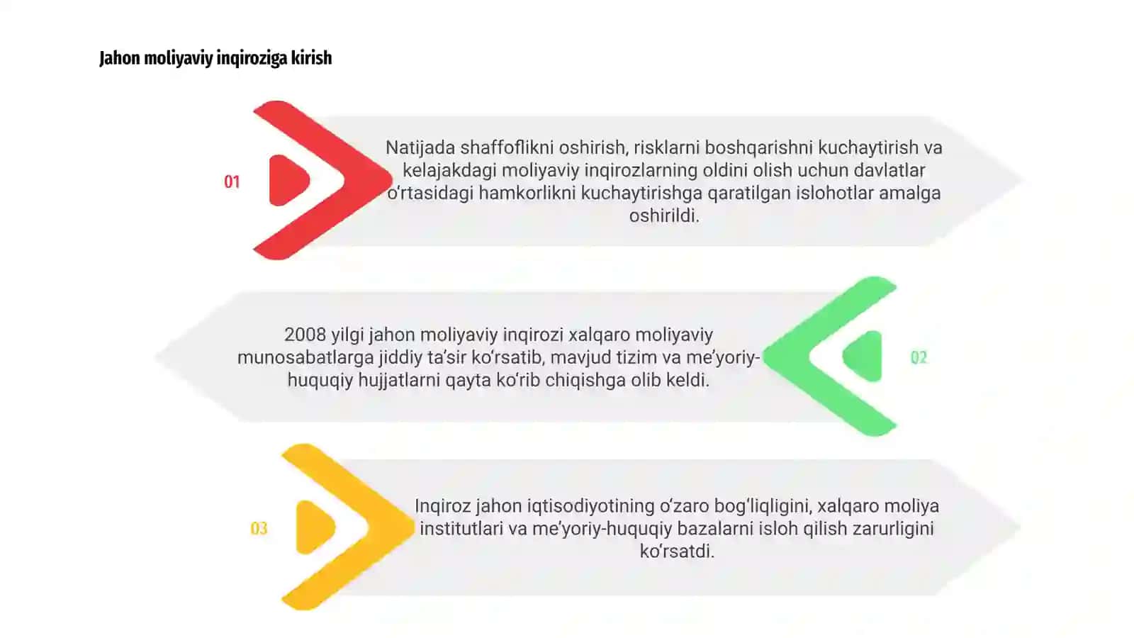 Jahon moliyaviy inqiroz va xalqaro moliya munosabatlari 2