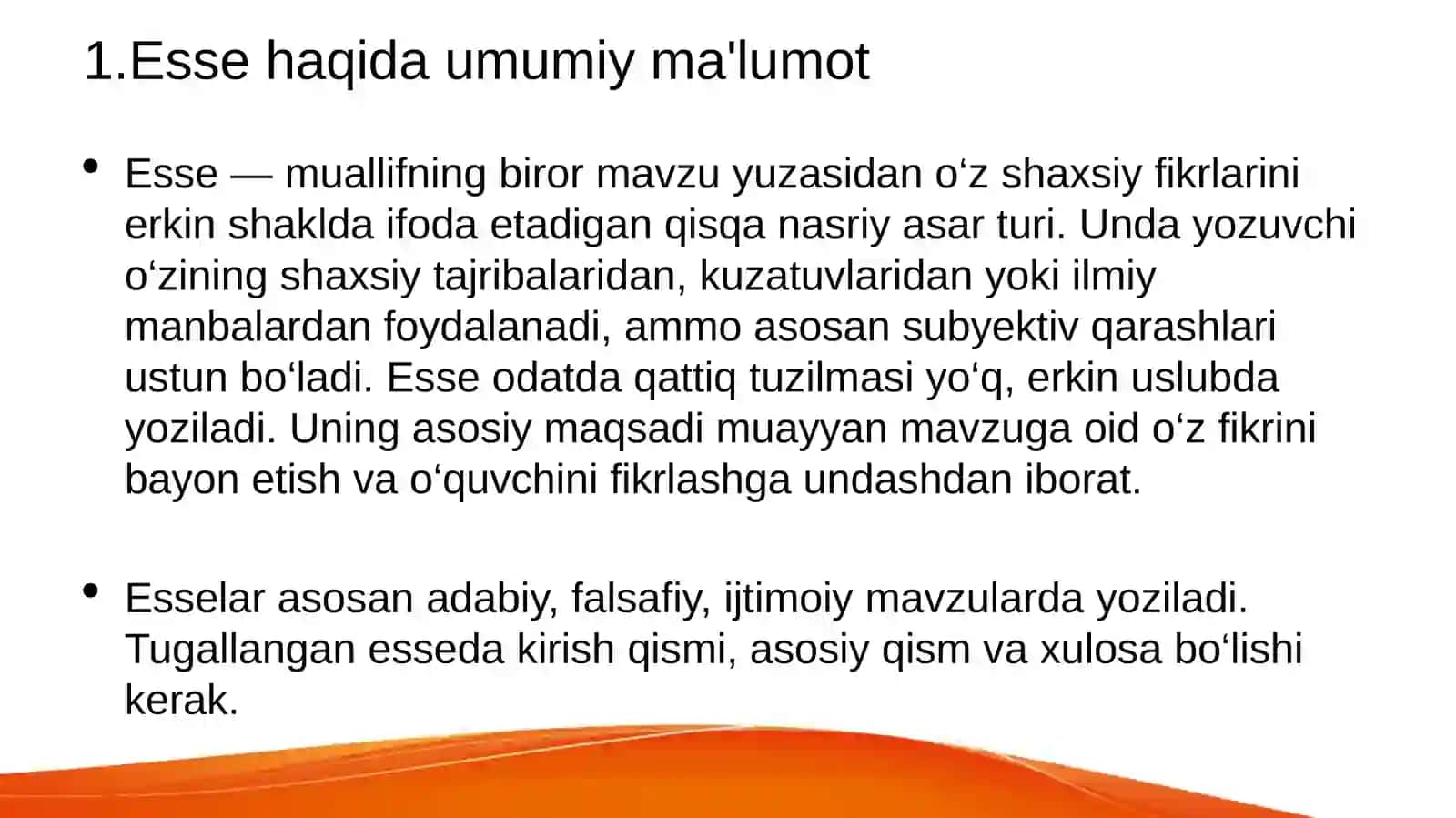 Esse haqida tushuncha 2