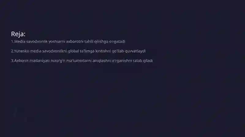 BMT va Yuneskoning media savodxonlik va axborot madaniyatiga munosabati 2