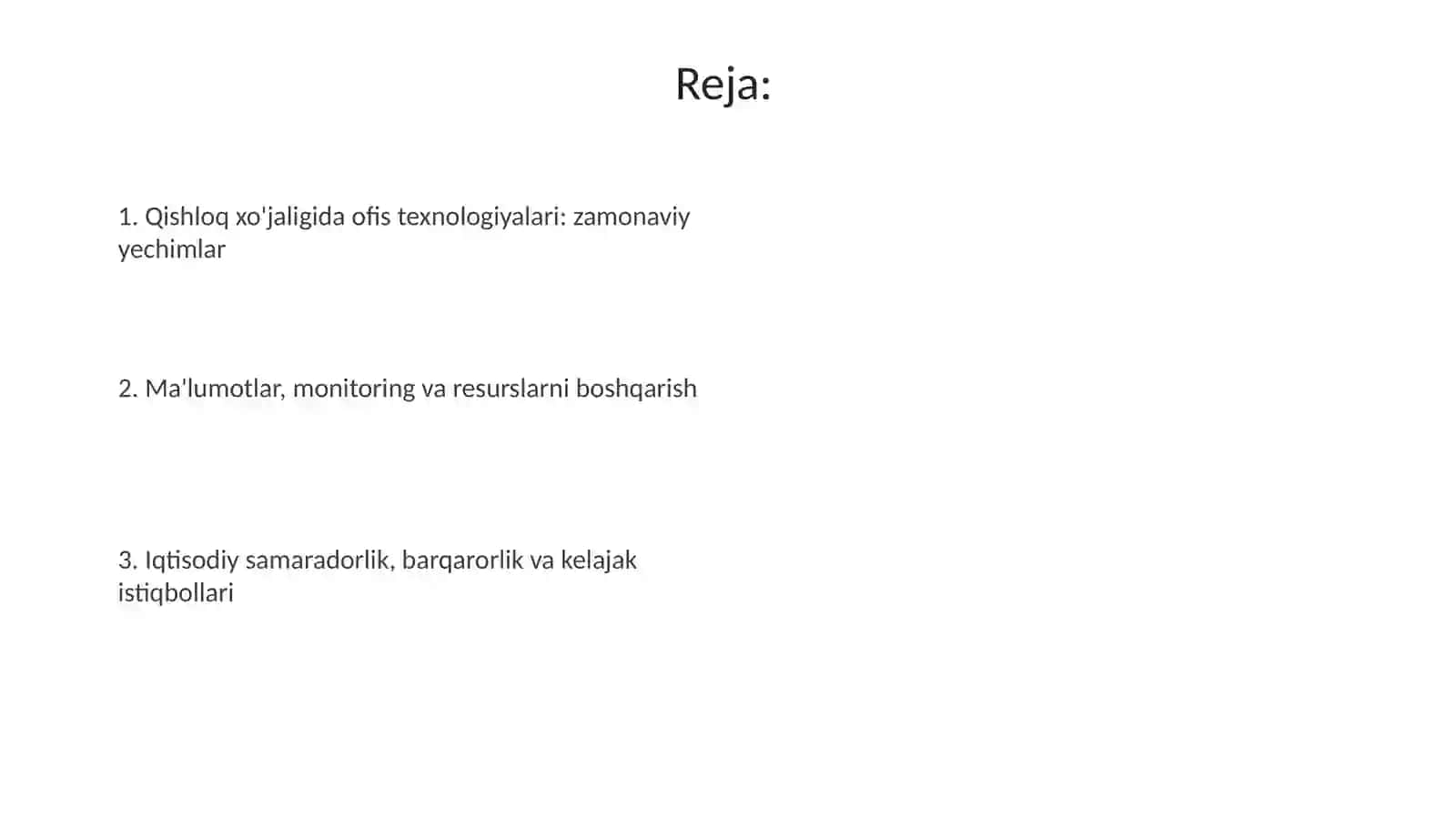 Qishloq xoʻjaligida ofis texnologiyalarini qoʻllanishi 2