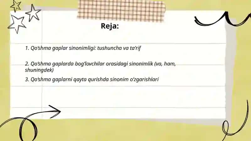 Qo‘shma gaplar sinonimligi 2