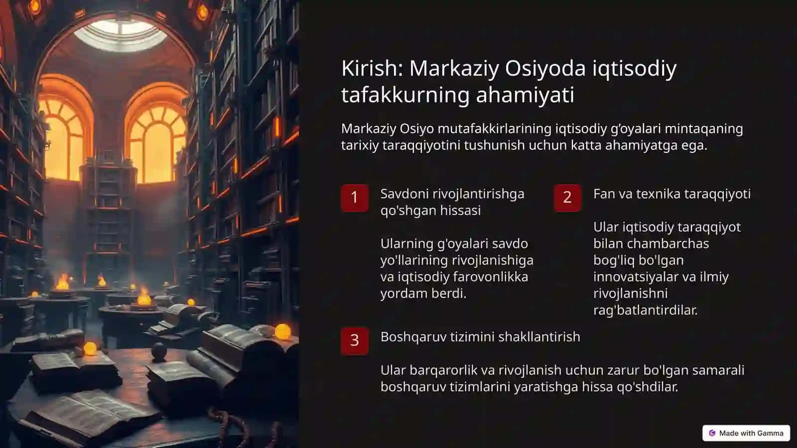 Markaziy Osiyo mutafakkirlarining iqtisodiy g’oyalari 2