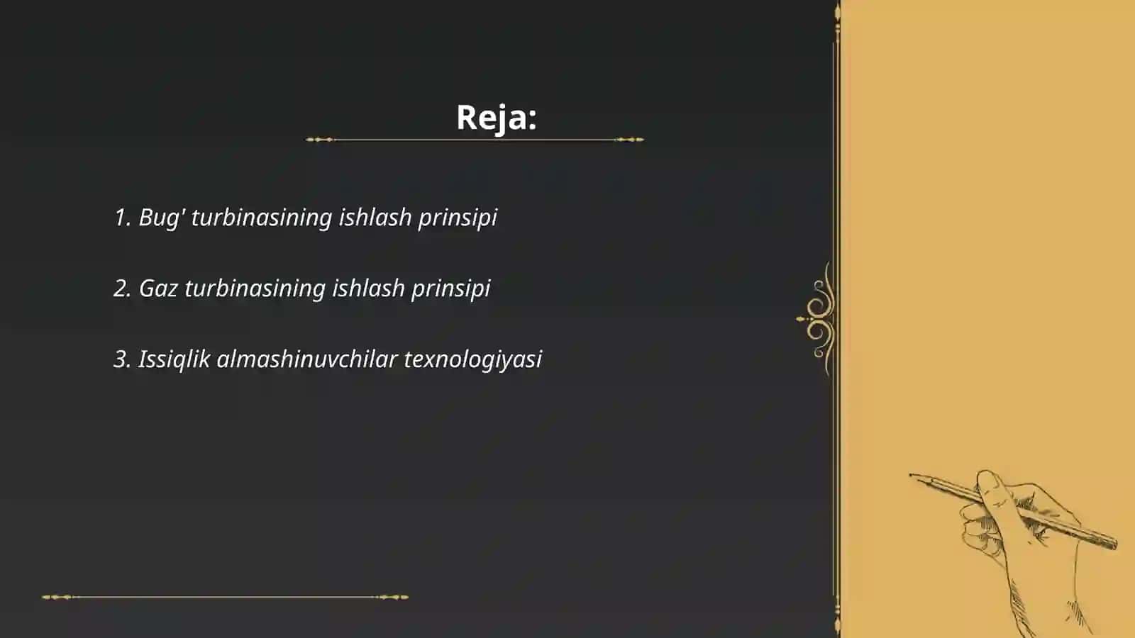Energiya ishlab chiqarish texnologiyalari: buğ va gaz turbinalari 2
