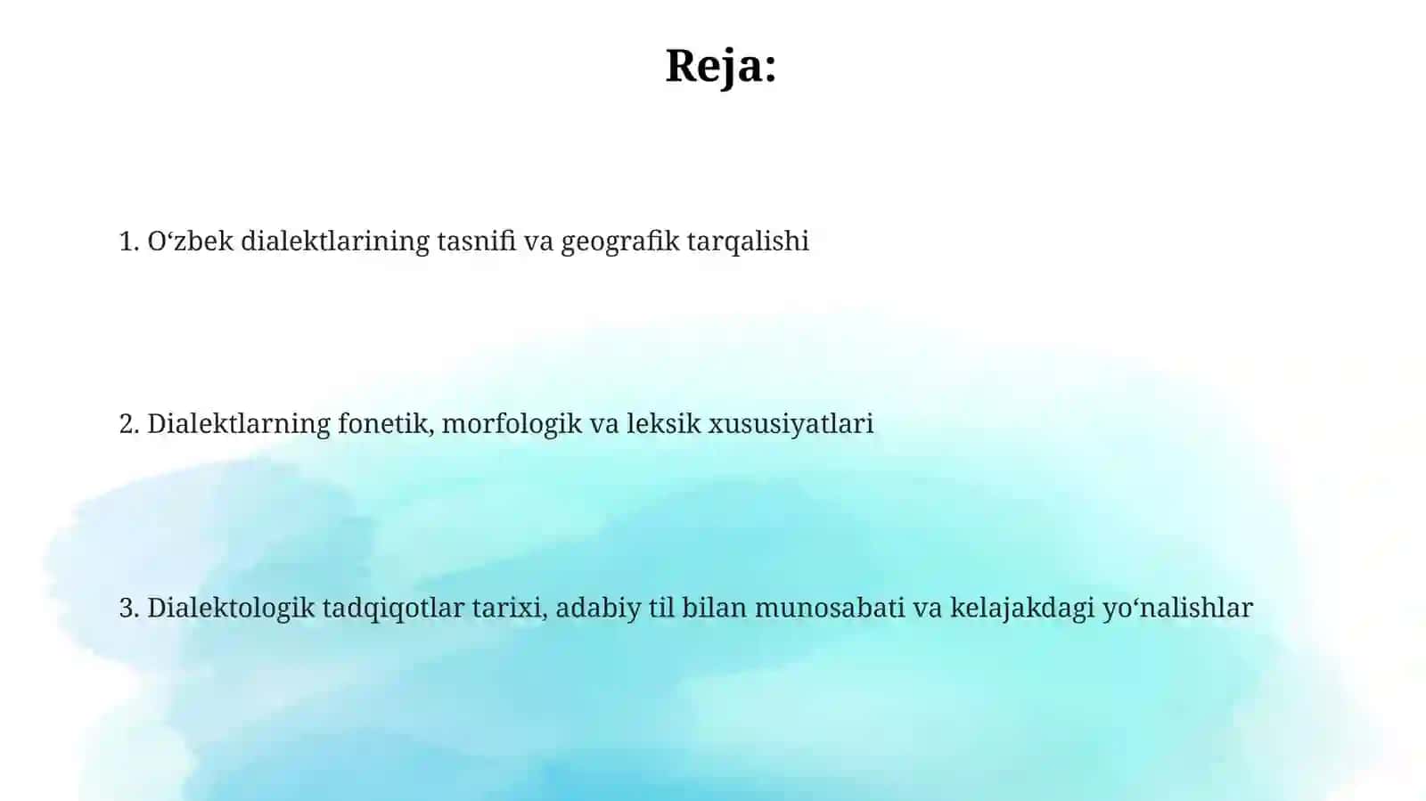 Oʼzbek shevalari tasnifi 2