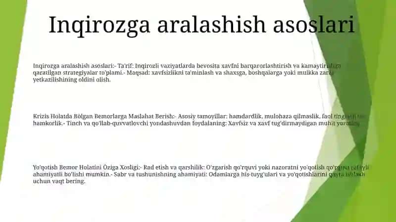 Krizis Holatda Bòlgan Bemorlarga Maslahat Berish 2