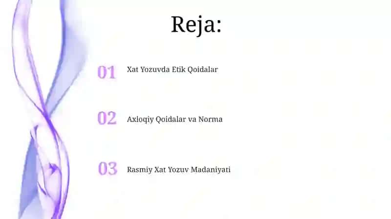 Rasmiy yozishmalardagi odob axloq qoidalari 2