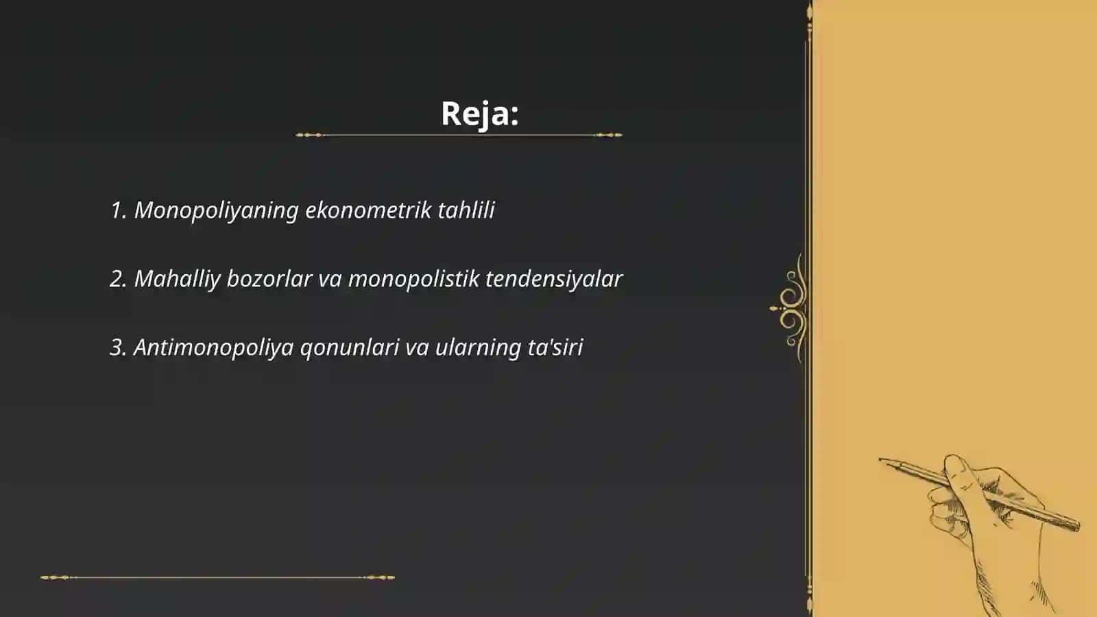 Monopoliyalar va ularning amal qilinishi tartibga solish xususiyatlari 2