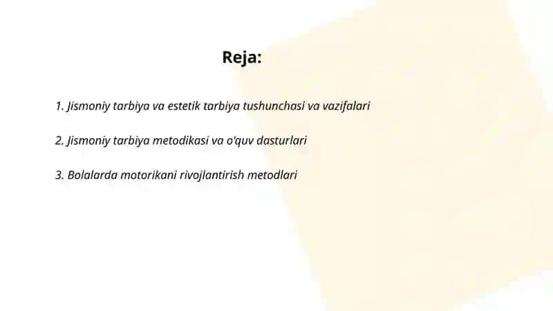 Jismoniy tarbiya va estetik tarbiya 2