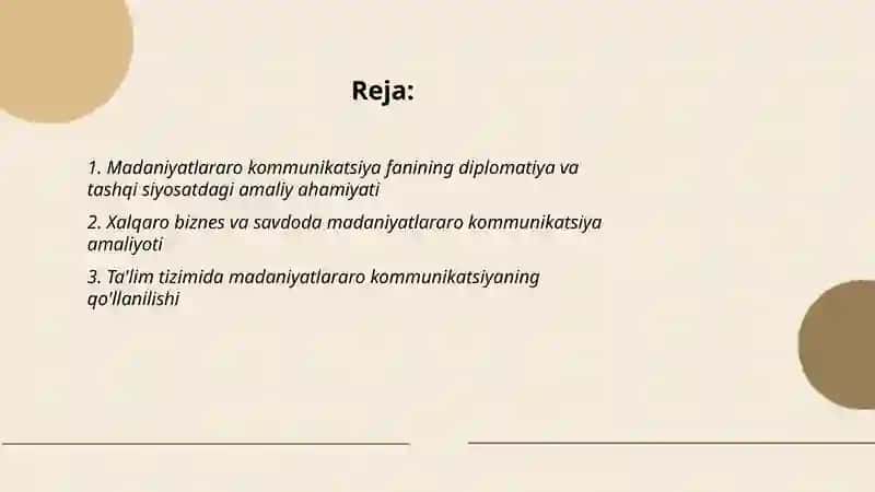 Madaniyatlararo kommunikatsiya fanining amaliy ahamiyati 2