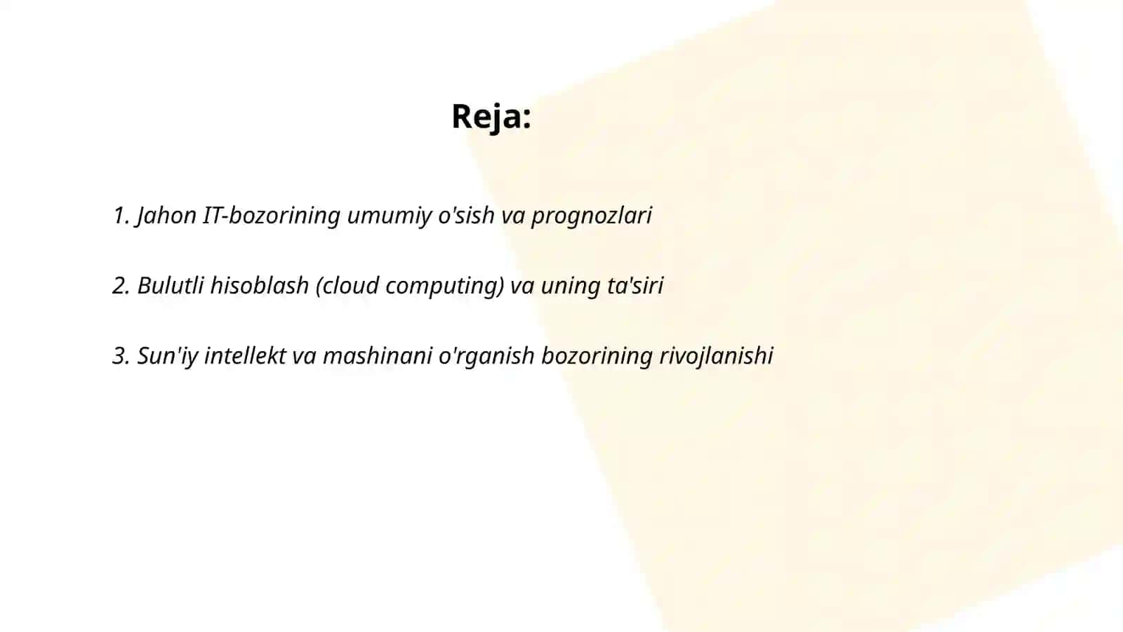 Jahon IT-bozorining ivojlanishi 2