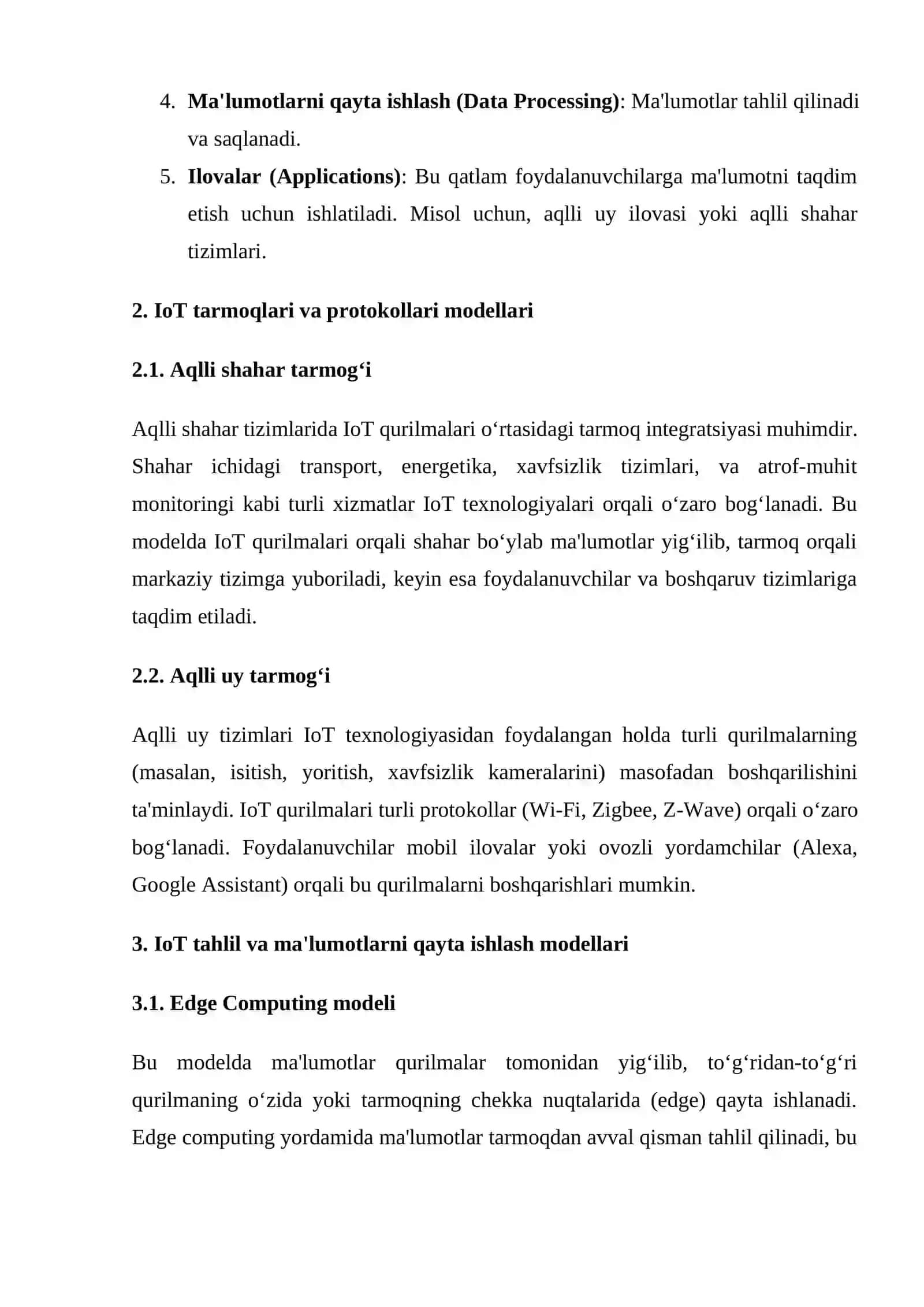 IoT Arxitekturasi Modellari 2