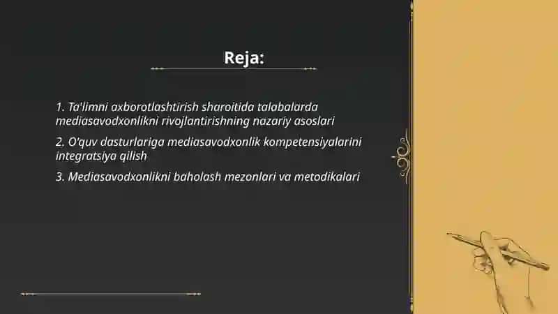 Ta'limni axborotlashtirish sharoitida talabalarda mediasavodxonlikni rivojlantirish 2