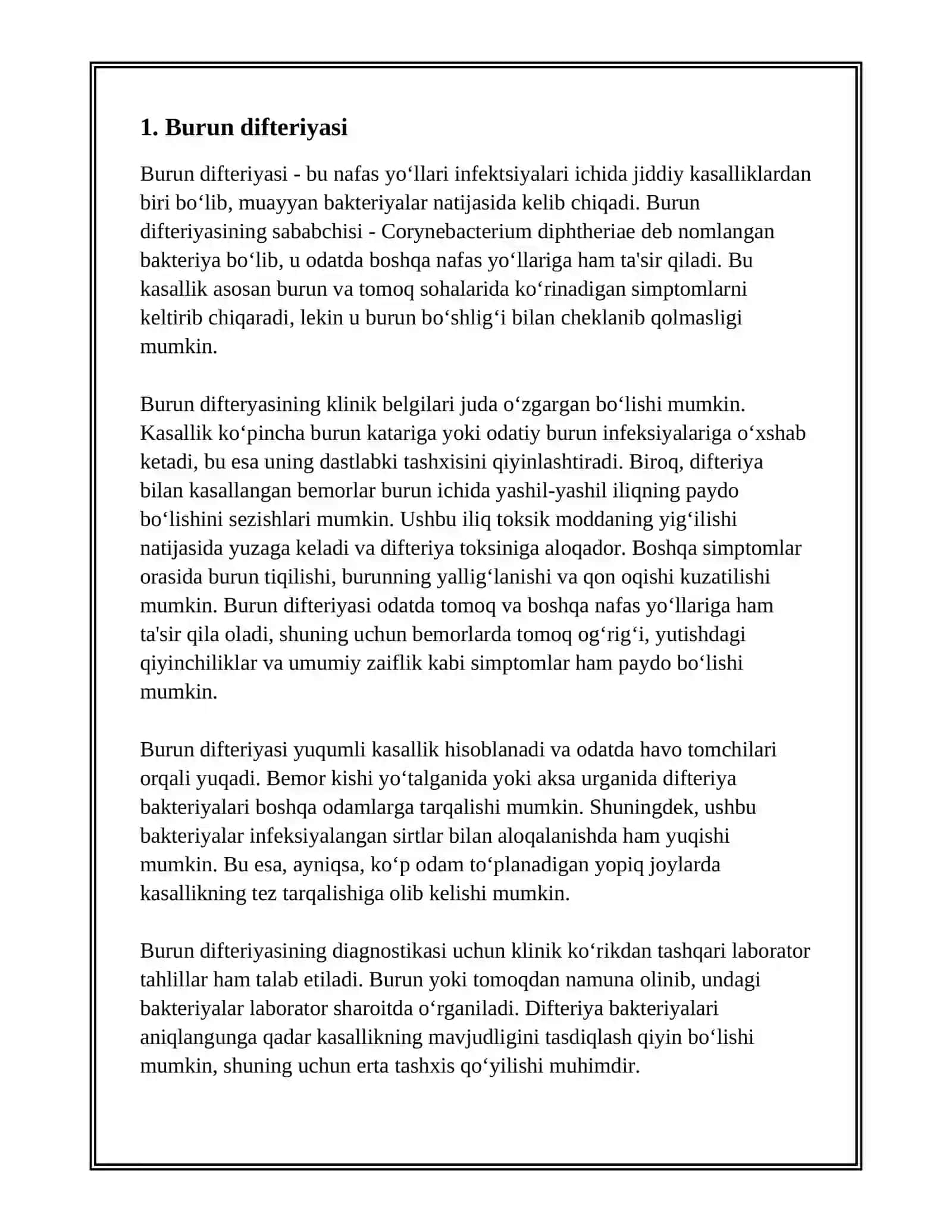 Burun difteriyasi 2