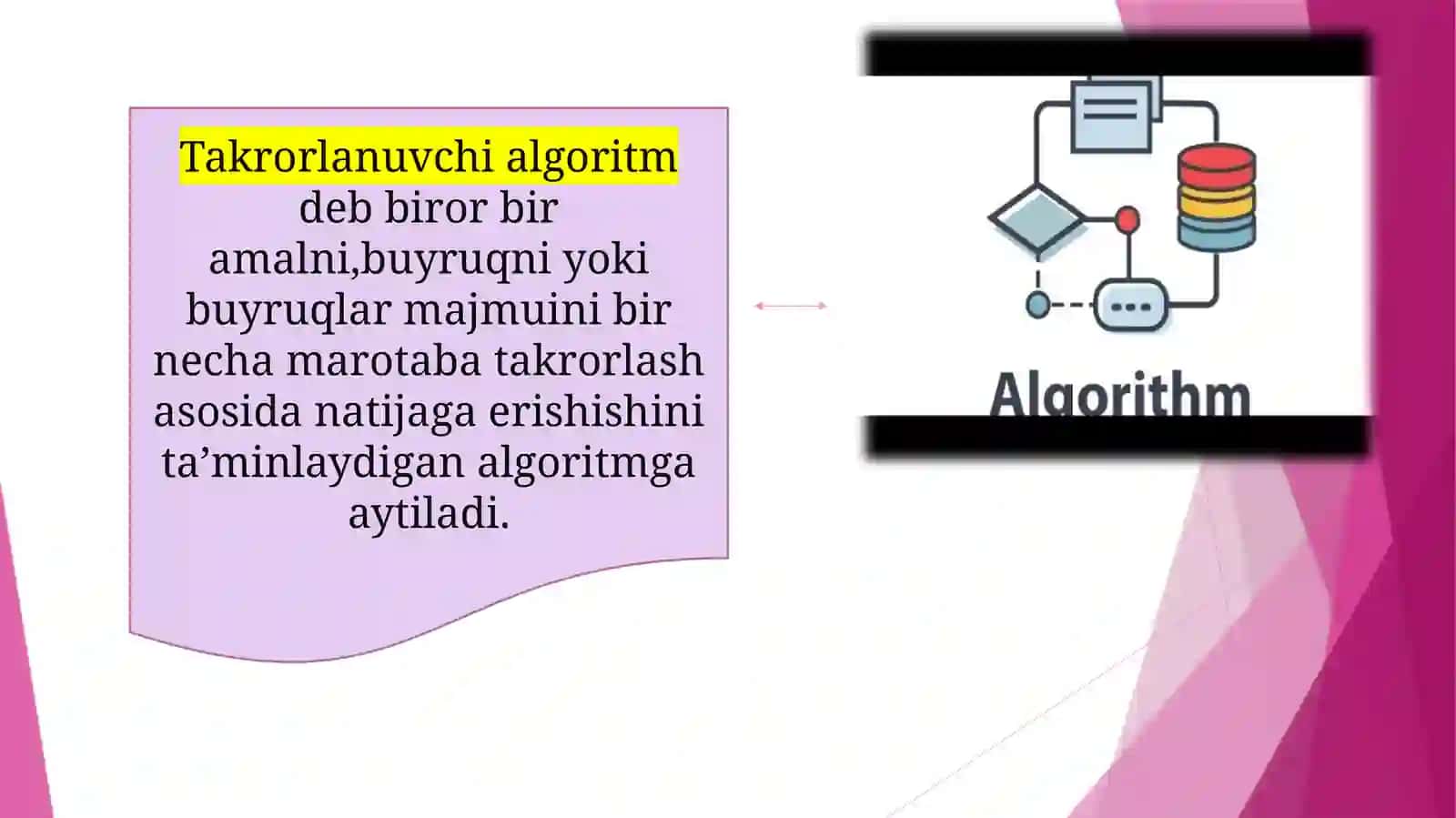 Takrorlanuvchi algoritmlar 2