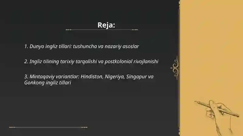 Dunyo ingliz tillari: tushuncha va nazariy asoslar 2