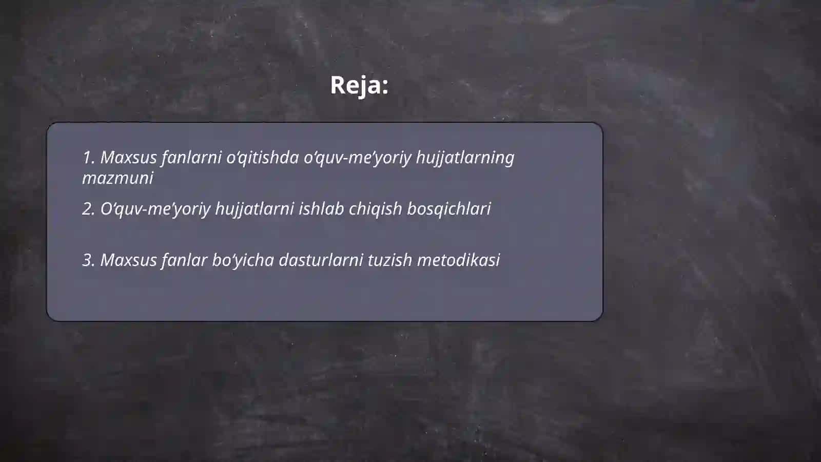 Maxsus fanlarni o‘qitishning o‘quv-me’yoriy xujjatlari va metodik ishlari, ularni rejalashtirish, tashkil etish va tayyorlash metodikasi 2