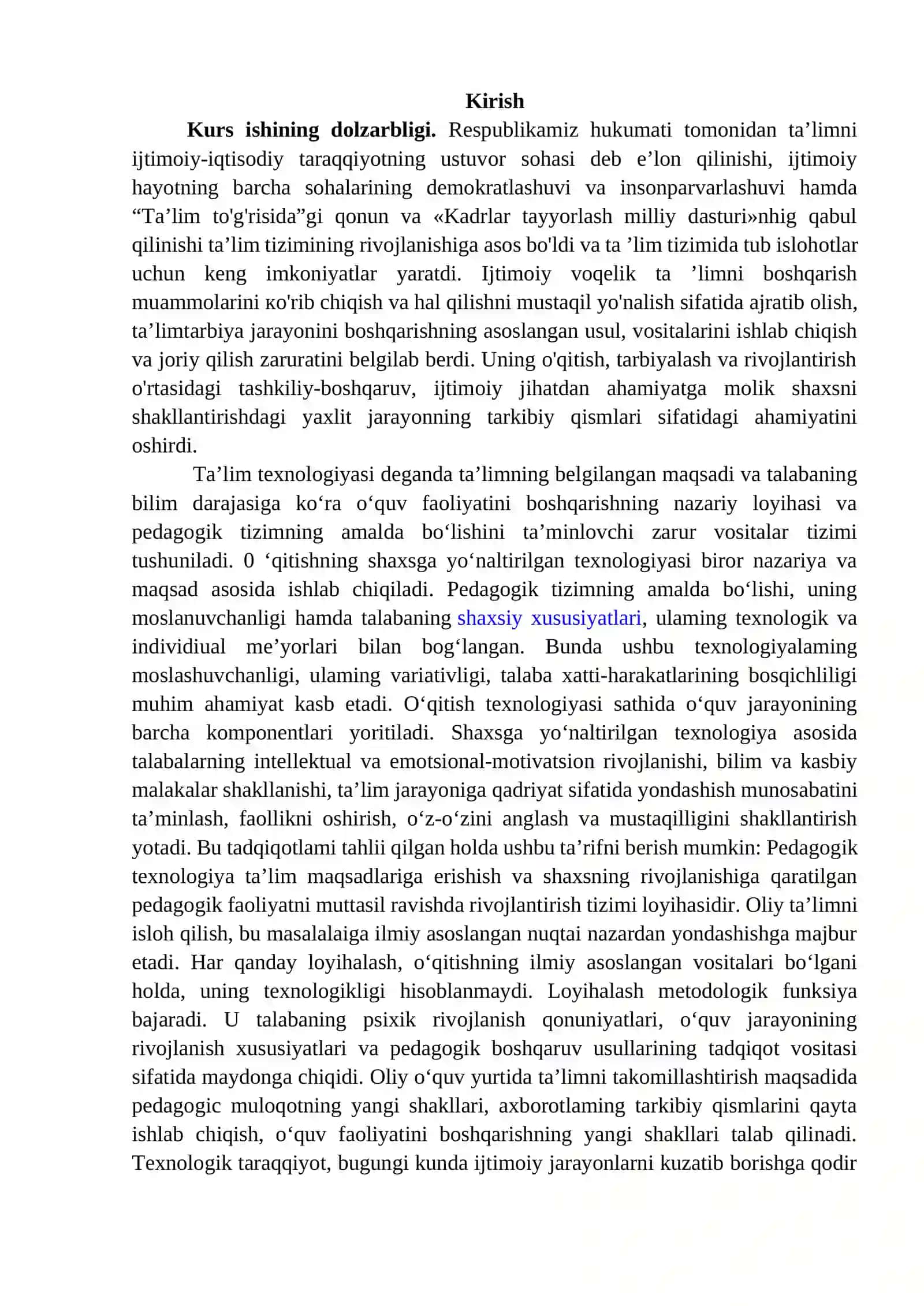 TEXNOLOGIYA TUSHUNCHASINING TARIXIY JARAYONI VA UNI TA`LIMGA MOSLASHTIRISH TUSHUNCHASI 2