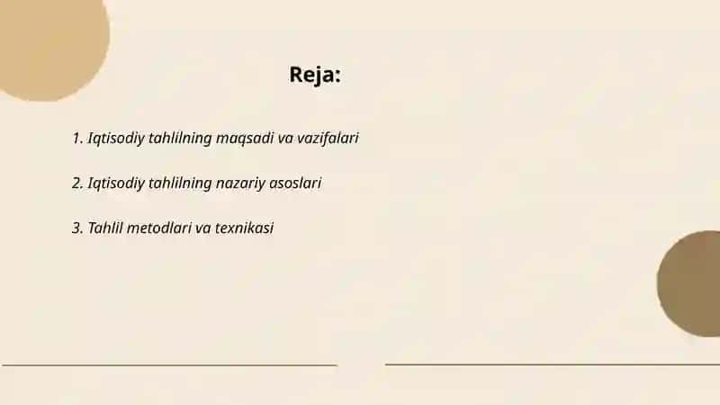 Iqtisodiy tahlilning asosiy tamoyillari 2