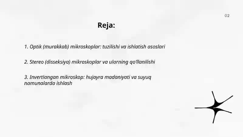 Mikraskop xillari va u bilan ishlash texnikasi 2