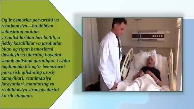Og'irbemorlar parvarishi va reanimatsiya 2