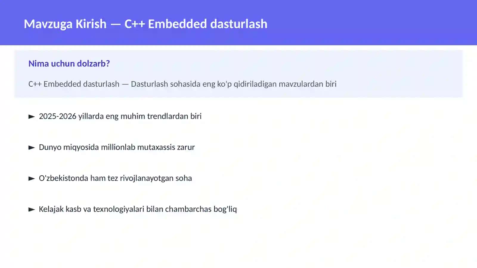 C++ VA TIZIM DASTURLASH 2