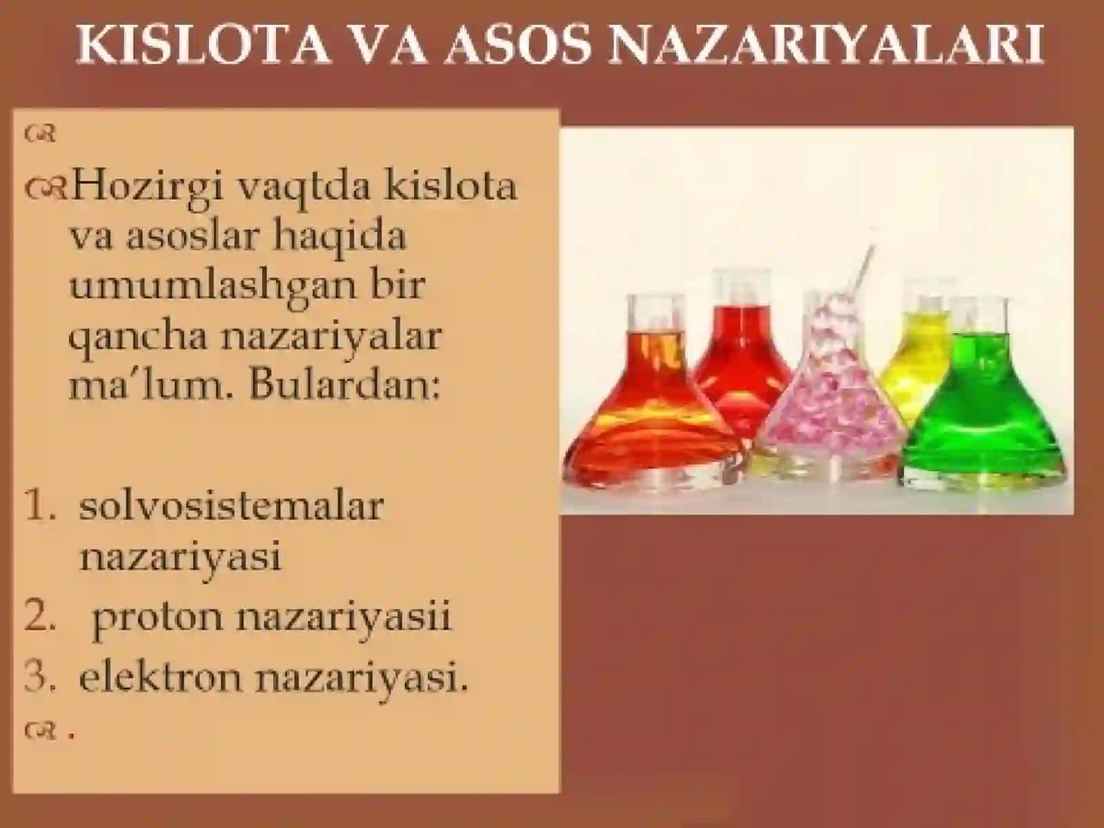 ЭЛОКТРОЛИТ ЭРИТМАЛАР. ДИССОЦИАЦИЯЛАНИШ НАЗАРИЯСИ 2