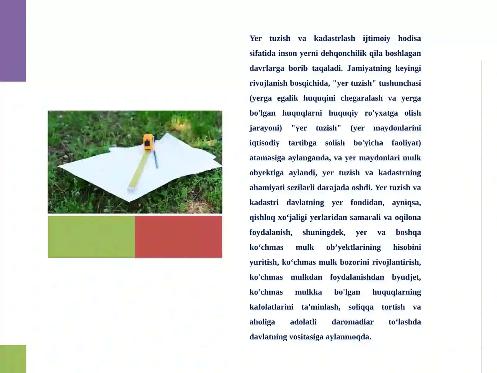 ZAMONAVIY YER TUZISH ISHLARINI RIVOJLANTIRISH VA MUKAMMAL KADASTR TIZIMINI YARATISHDAGIDOLZARB VAZIFALAR 2