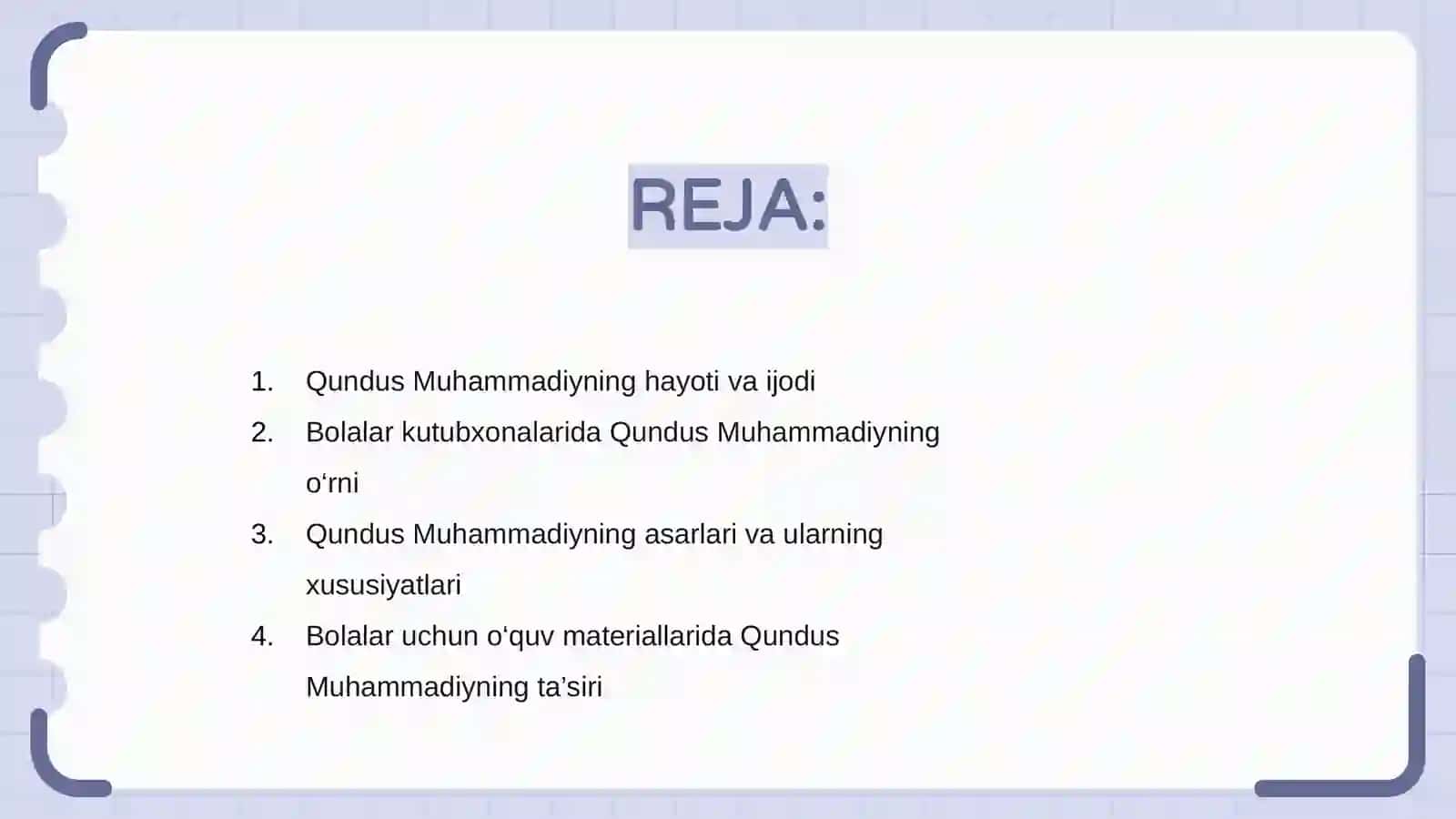 Qundus Muhammadiy ijodi bolalar kitobxonligida 2