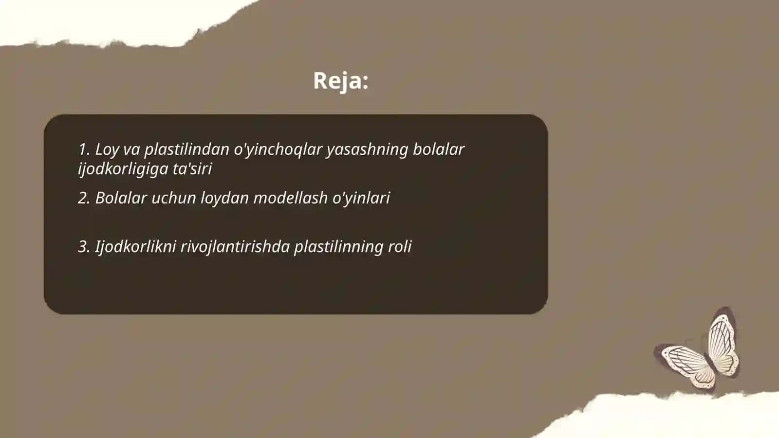 Loy va plastilindan òyinchoqlar yasash mashģulotlarida bolalar ijodkorligini rivojlantirish 2