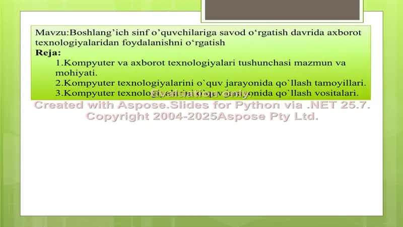 Boshlang‘ich sinf o‘quvchilariga savod o‘rgatish davrida axborot texnologiyalaridan foydalanishni o‘rgatish 2
