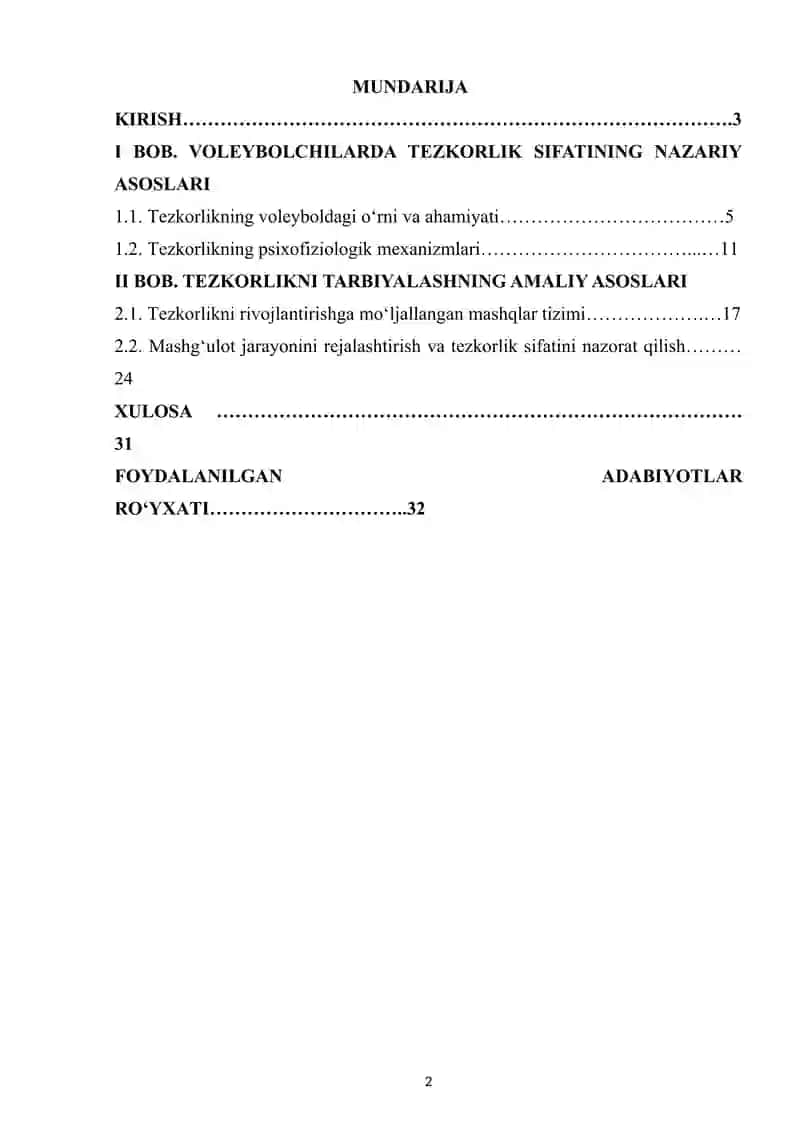 Voleybolchilarda tezkorlik sifatini tarbiyalash 2