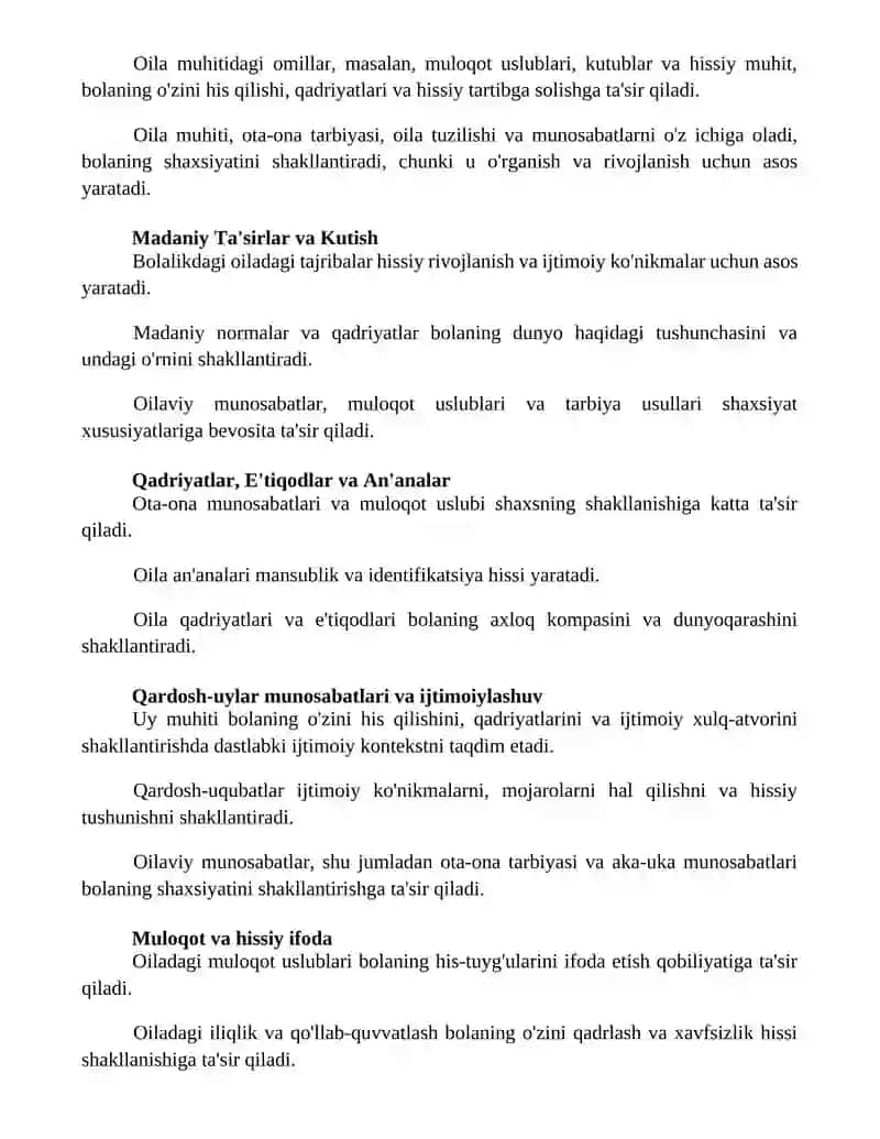 Ilk yoshdagi bola shaxsining rivojlanishida oilaviy muhitning roʻli 2