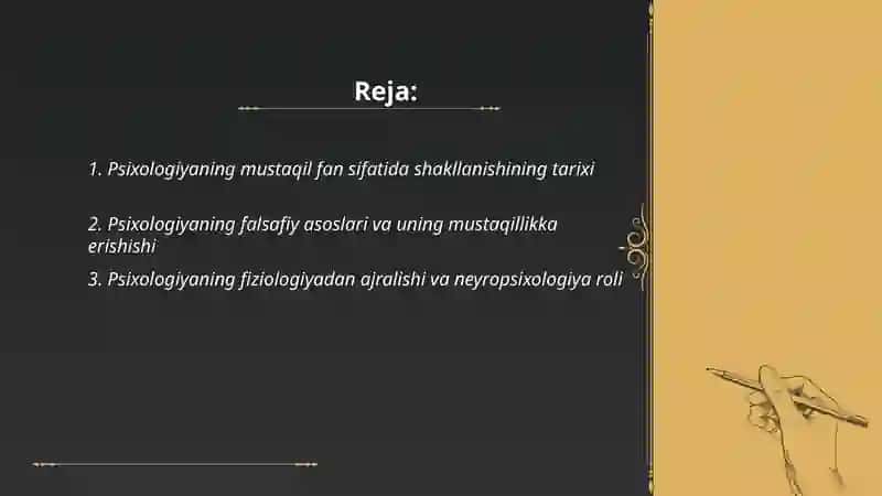 Psixologiyaning mustaqil fan sifatida shakllanishi 2