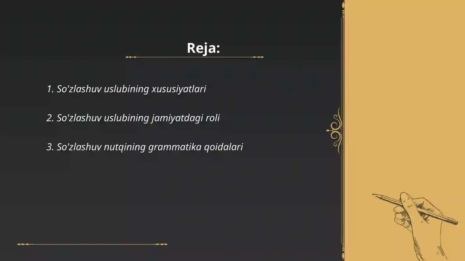 So'zlashuv uslubiga oid materiallar to'plash 2