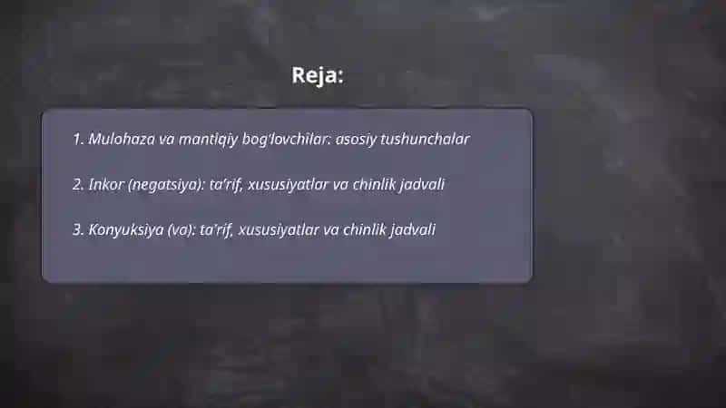 Mantiqiy bog‘lovchilar 2