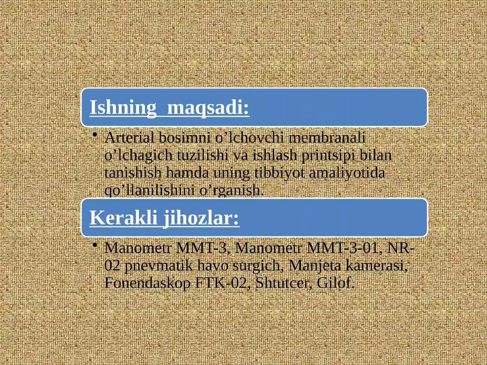 Qon bosimini o‘lchashda qo‘llaniladigan usullar. N.Korotkov usulida qon bosimini o‘lchash. 6-laboratoriya ishi 2