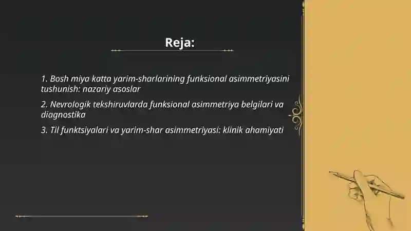 Boshmiya Katta Yarim-Sharlarining Funksional Asimmetriyasini Tashxis Qoyishda Ahamyati 2