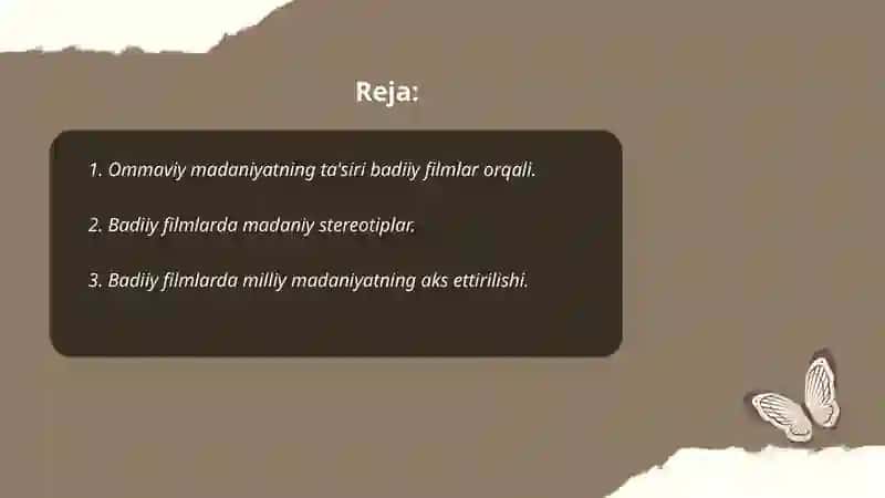 Badiiy filmlar va ommaviy madaniyat 2