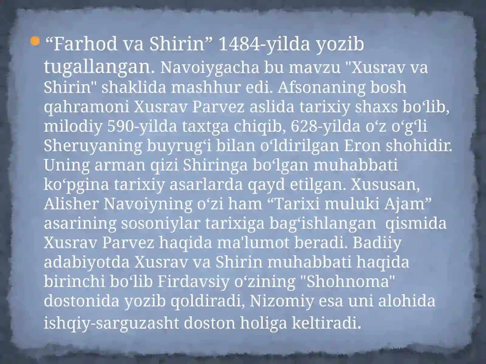 “Farhod va Shirin” dostoni tarixi 2