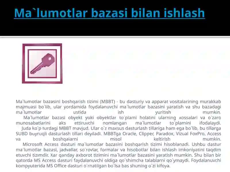 Ma’limotlar Omborivaturlari 2