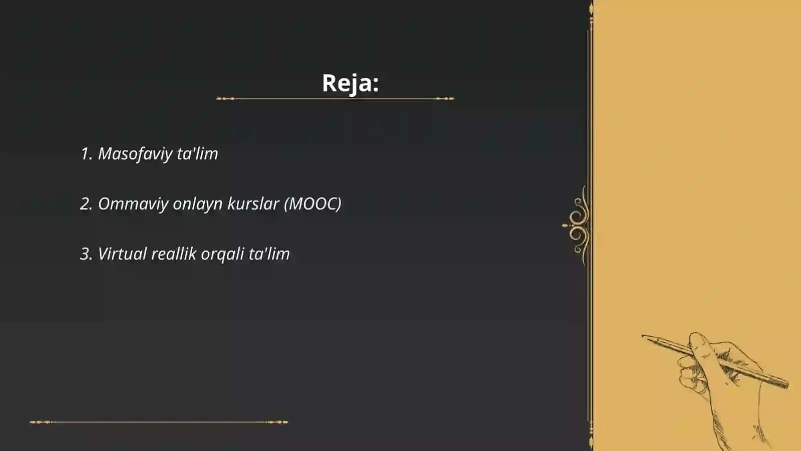 Ta’limni tashkil etishning noan’anaiviy shakllari 2