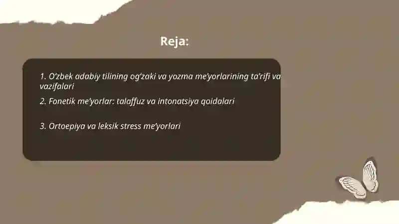 O'zbek tilida og'zaki va yozma adabiy nutqme’yorlari 2